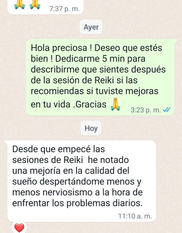 Opinión real de una clienta de Reiki con Geanina